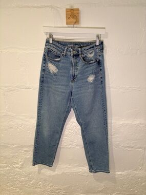 American Eagle Outfitters Light Blue Ripped Relaxed Men’s Jeans